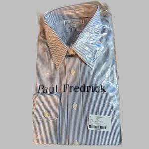 PAUL FREDRICK FINEST TWO PLY COTTON PINPOINT DRESS SHIRT